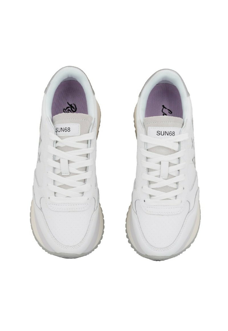 Sneaker Big Ally in similpelle e suede bianco panna