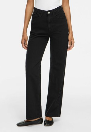 VILA, STRAIGHT FIT JEANS VILISA HIGH-WAIST - Jean droit - black denim