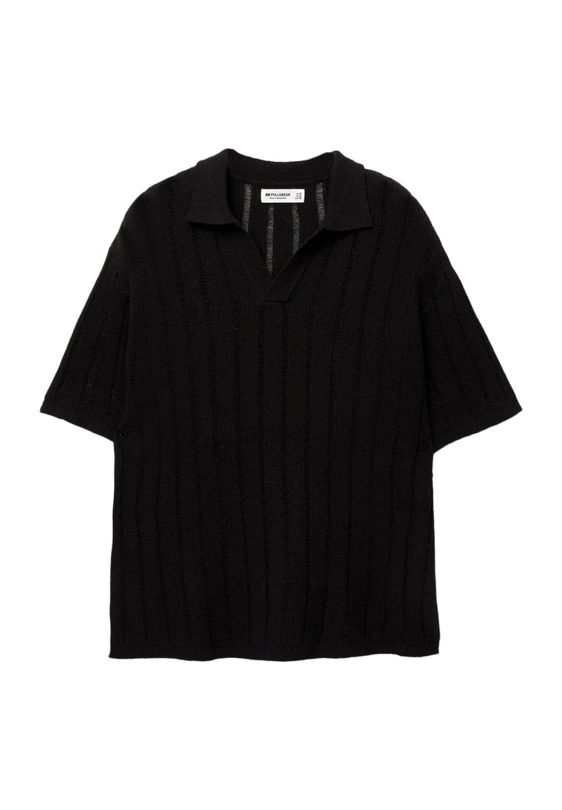 PULL&BEAR Poloshirt zwart