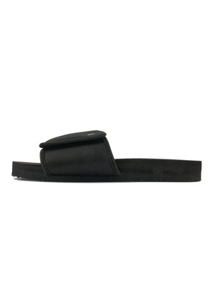 Pantolette flach - schwarz