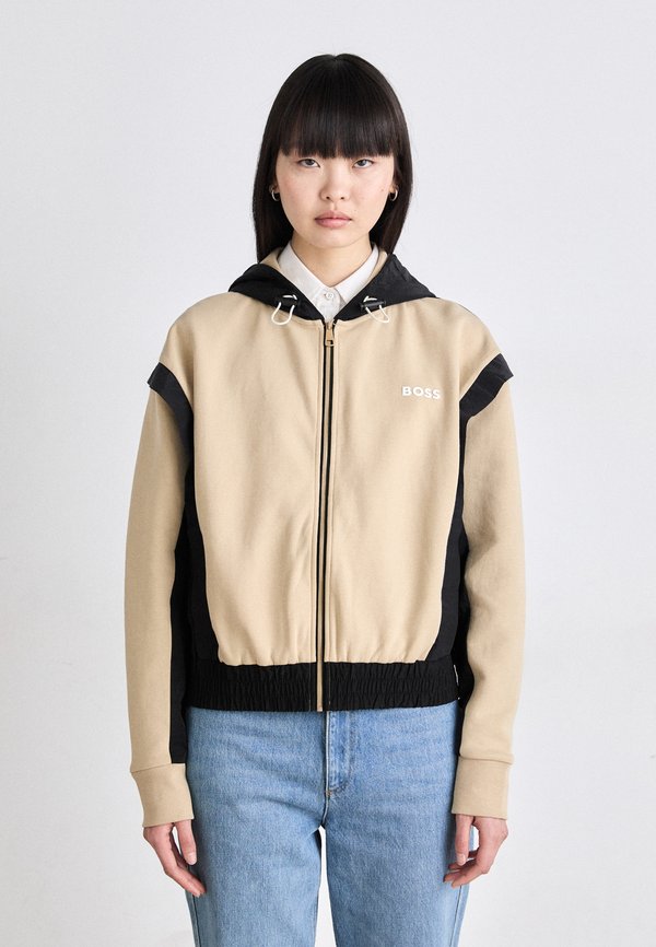 ENNISON - Zip-up sweatshirt - medium beige