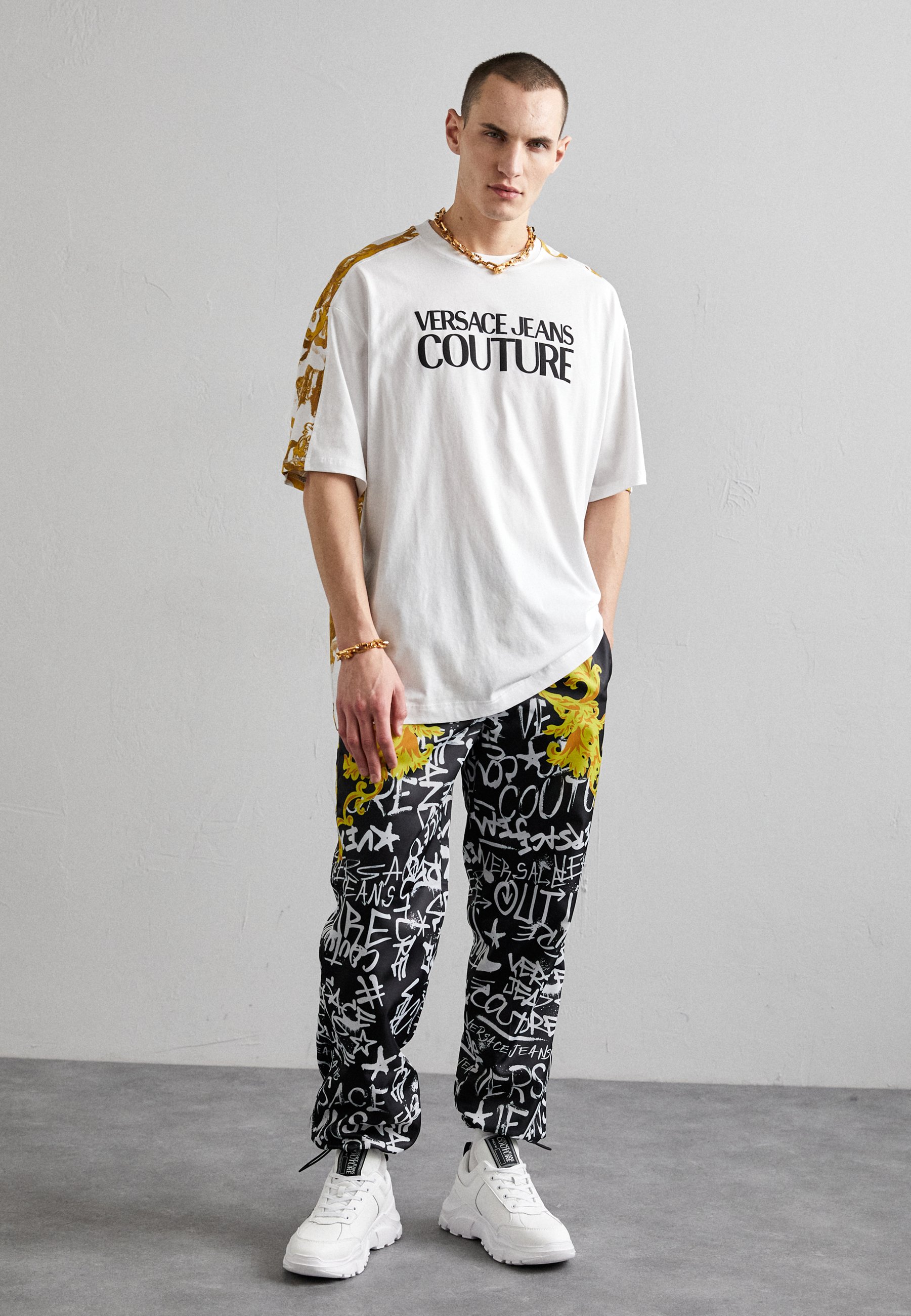 Versace Jeans Couture - T-shirt z nadrukiem/biały - Zalando.pl
