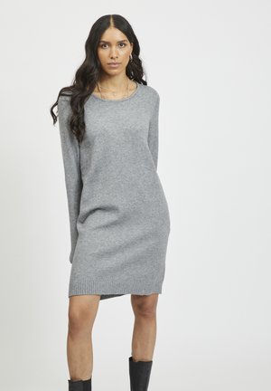 VIRIL DRESS - Strikket kjole - medium grey melange