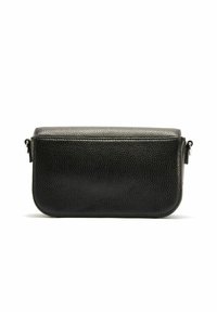 Czarna skórzana torba na ramię o teksturowanym wykończeniu, prostokątnym kształcie, zamkiem błyskawicznym oraz srebrnymi akcentami.”}}   It's important to note that 