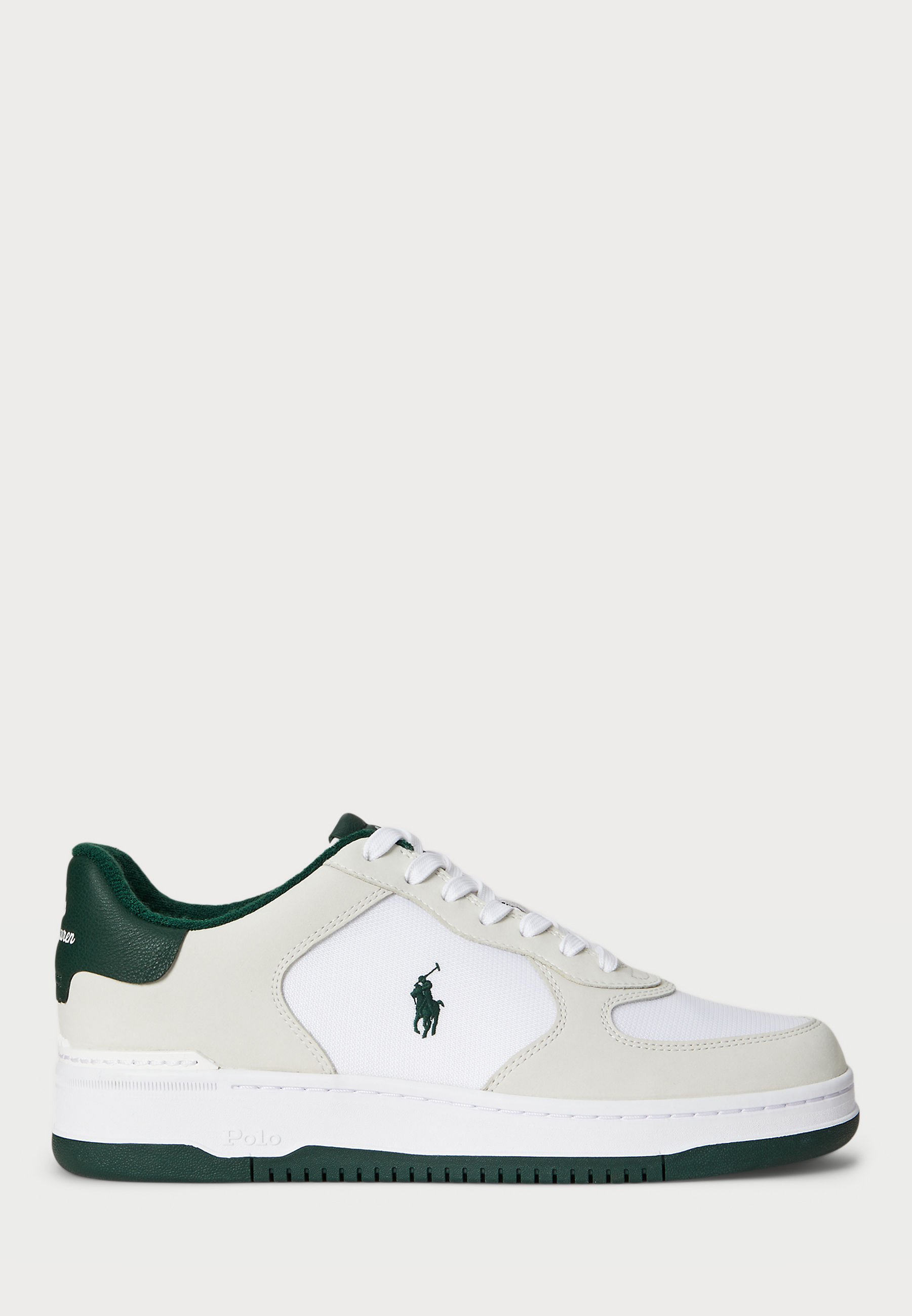 Polo Ralph Lauren Masters Court Nubuck-Paneled Sneaker White/Forest Tennis Sz 11 Amazon.com | POLO RALPH LAUREN Men main image 2