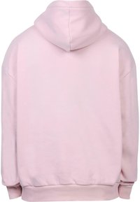 Hoodie van zachtroze stof, met een relaxed fit, lange mouwen en ribbelboorden bij de mouwen en onderrand. Glad textuur zonder patronen.