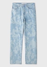 HH0442_MKU - Tiesaus kirpimo džinsai - washed bleach