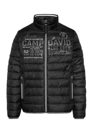 Camp David, CAMP DAVID LEICHTE STEPPJACKE MIT LOGO PRINTS UND TAPES - Light jacket - black