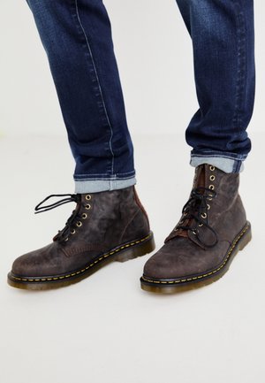 Schnürstiefelette - dark brown