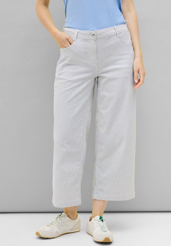 GESTREIFTE WIDE  - Stoffhose - blau