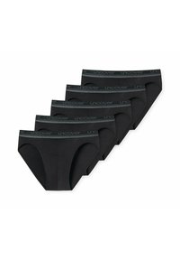 Schwarze Baumwollunterhosen im Fünferpack. Merkmale sind ein weicher Stoff, ein elastischer Bund mit "uncover"-Logo und ein klassischer Schnitt mit leichtem Design.