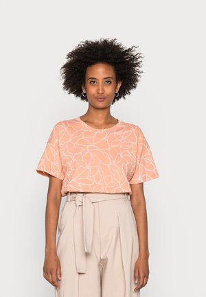 BURNOUT TEE - T-shirt z nadrukiem - dusty nude