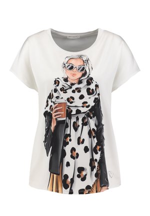 WT COFFEE ROUND - Print T-shirt - offwhite