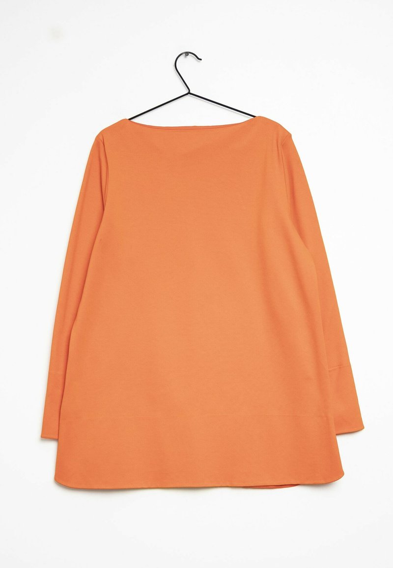 cos orange shirt dress COS Cotton Midi T-Shirt Dress in Orange