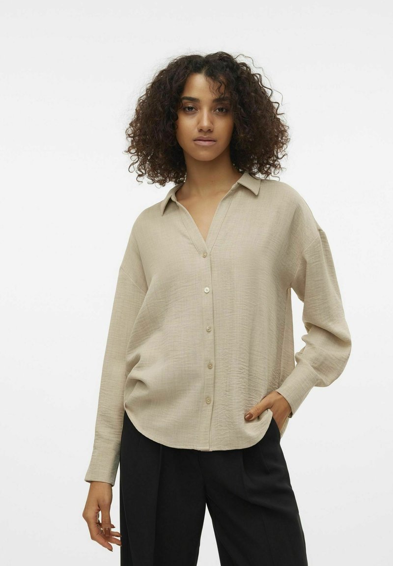 Vero Moda VMMELANEY - Button-down blouse - overcast