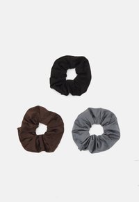PCJOLINE SCRUNCHIE 3 PACK - Acessório para pentear cabelo - brown stone/black/gray blue