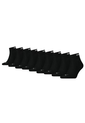 MULTIPACK 9ER PACK QUARTER  DESIGN HOCH  - Socks - black