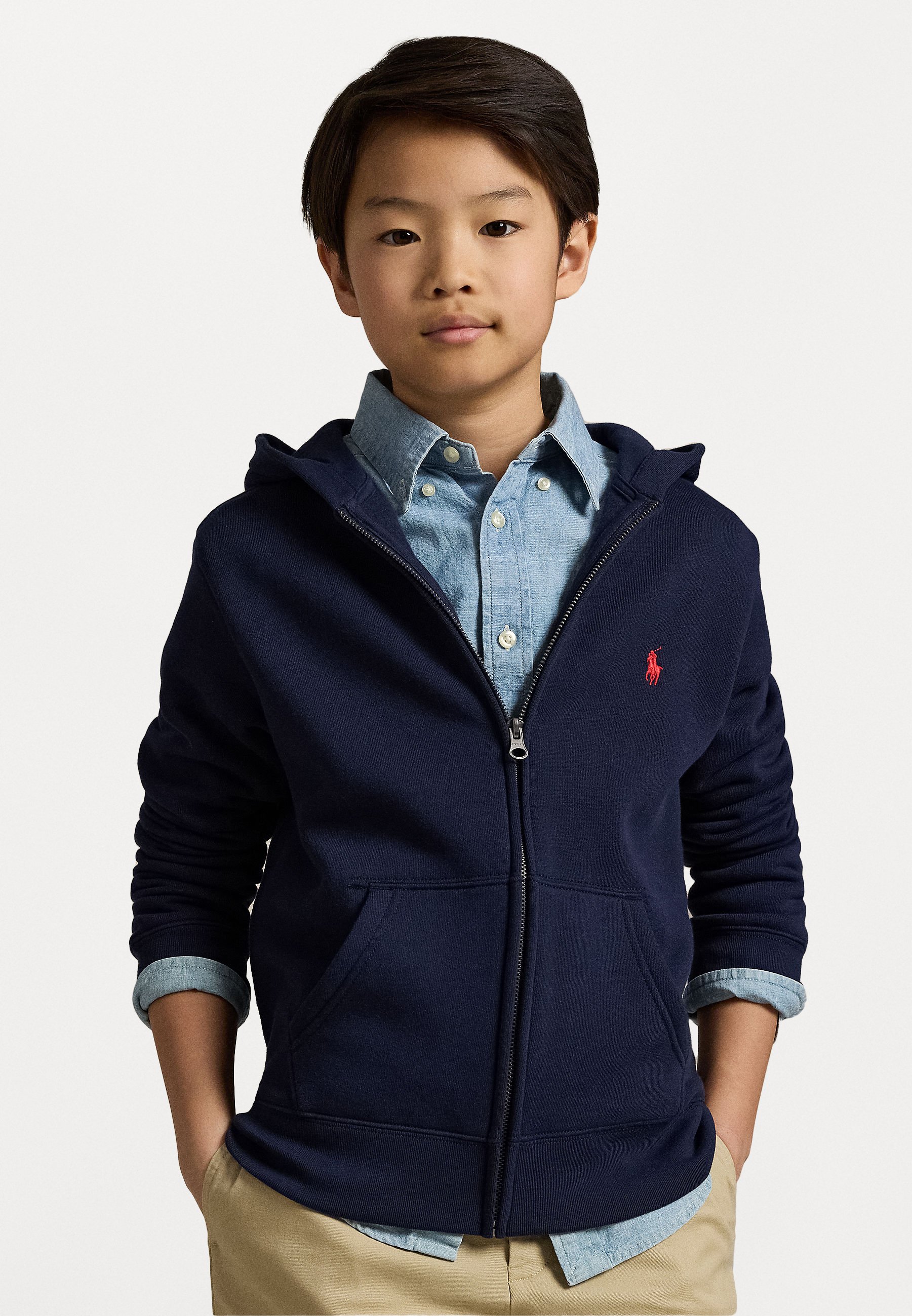 Felpa Lunga Con Cappuccio Generisch A Pois – Blu Navy, Taglia L – Morbida In Misto Cotone (80% Poliestere, 20% Cotone) – 280 G/m² - 2