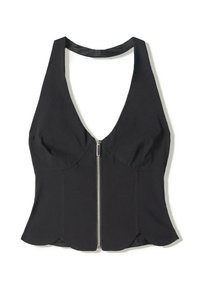 WITH ZIP - Camicetta - black