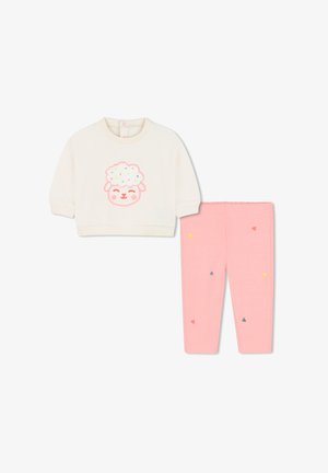 ENSEMBLE SET - Pajkice – hlače - off white/pink