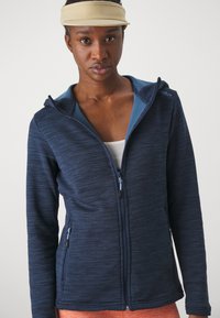 CMP WOMAN JACKET FIX HOOD - Cipzáras pulóver - blue melange/sky
