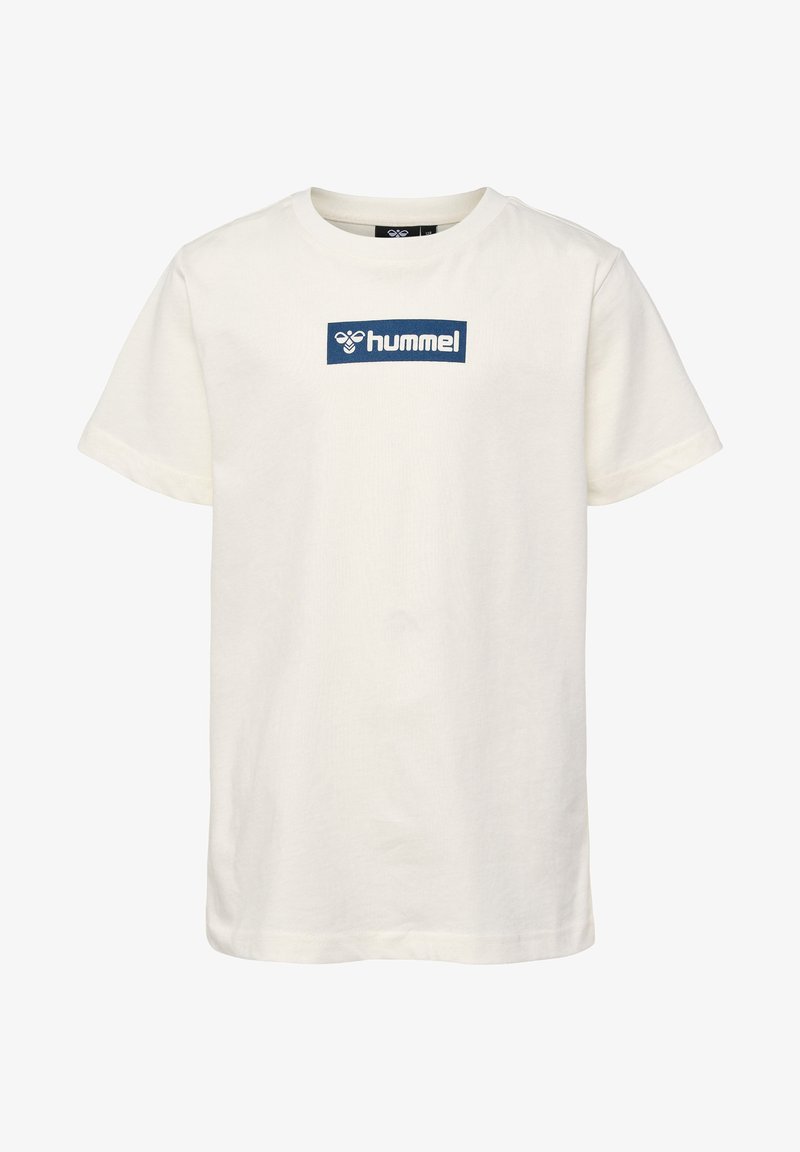 Hummel HMLJUMP - T-shirt imprimé - off white/green