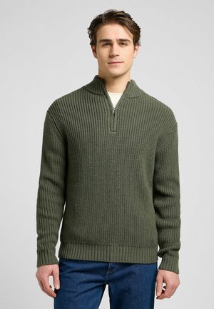Lee LONG SLEEVE HALF_ZIP - Maglione - olive gray