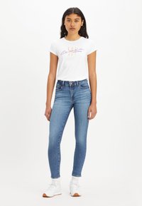 Levi's® - 711™ DOUBLE BUTTON - Skinny džíny - blue wave mid Miniatura obrázku 1