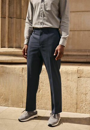 STRIPE FORMAL REGULAR FIT - Tygbyxor - navy