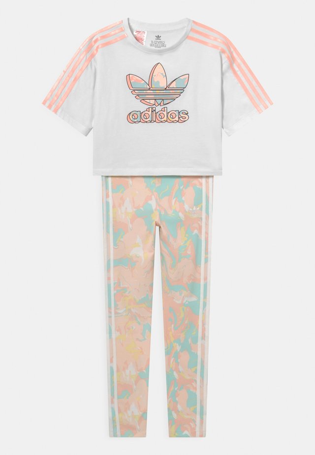 CROP TEE SET - Print T-shirt - white