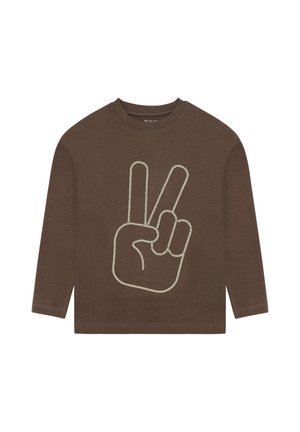Minymo, T-SHIRT LONG SLEEVE - Long sleeved top - chocolate chip