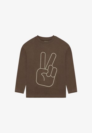Minymo, T-SHIRT LONG SLEEVE - Long sleeved top - chocolate chip