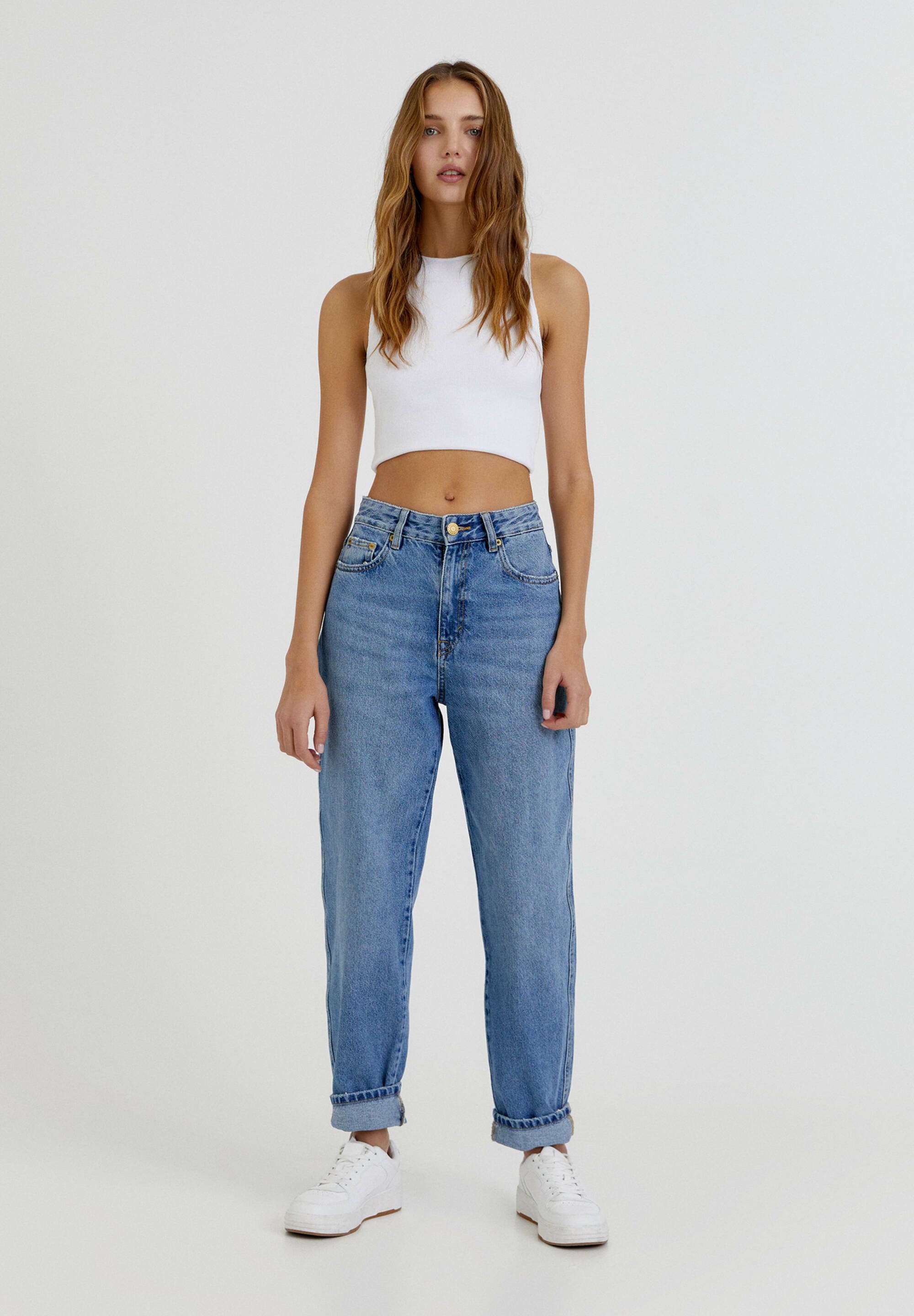 PULL\u0026BEAR MIT HOHEM BUND - Straight leg 