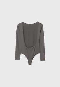 Stradivarius OPEN BACK - Top dugih rukava - dark grey