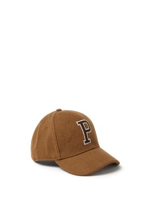 WITH EMBROIDERED LETTER - Cap - tobacco brown