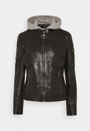 ANGY - Leather jacket - black