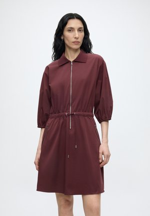 Marc O'Polo DENIM ZIPPED POLO DRESS - Hverdagskjole - merlot red