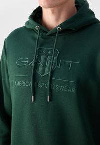 GANT TONAL SHIELD HOODIE - Mikina s kapucňou - grün