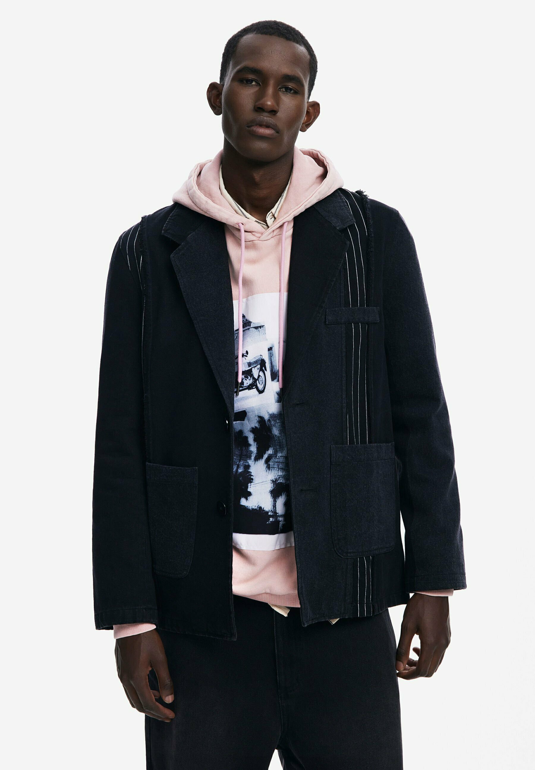 Hood Black Abrigos Mujer Desigual Outlet Desigual Chaqueta