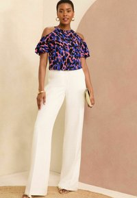 Love & Roses SHOULDER PRINTED REGULAR FIT - Camicetta - blue animal
