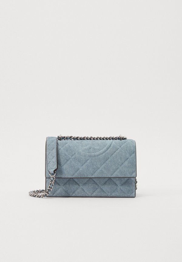 FLEMING SMALL CONVERTIBLE SHOULDER BAG - Umhängetasche - medium wash denim