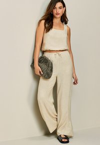 Next SQUARE NECK - Bluse - natural