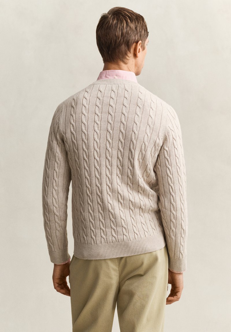 GANT RUNDHALS PULLOVER AUS - Svetr - oat melange