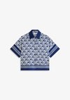 RELAXED FIT PRINT VOILE SHIRT WITH SILK - Πουκαμίσα με κουμπιά - navy