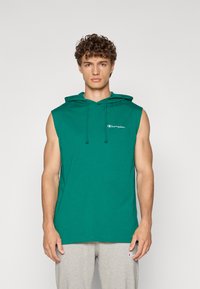 Champion HOODED TEE - T-shirts med print - dark green