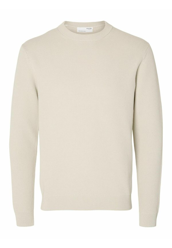 SLHDANE STRUCTURE CREW NECK - Jumper - oatmeal
