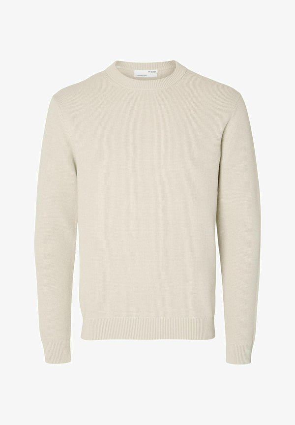 SLHDANE STRUCTURE CREW NECK - Jumper - oatmeal