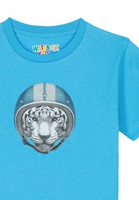 watapparel RACING TIGER - T-shirt imprimé - aqua blue
