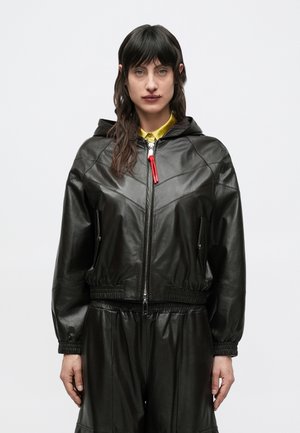 RICETTA - Leren jas - schokolade