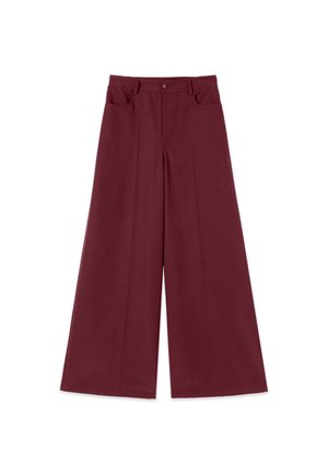 Oltre, PANTALONI WIDE LEG - Pantalones - bordeaux